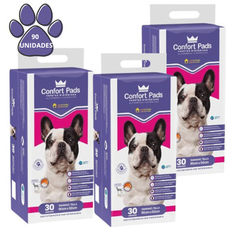 Tapete Higienico Confort Pads 80x60cm Para Caes Cachorro e Gatos com 30 Unidades