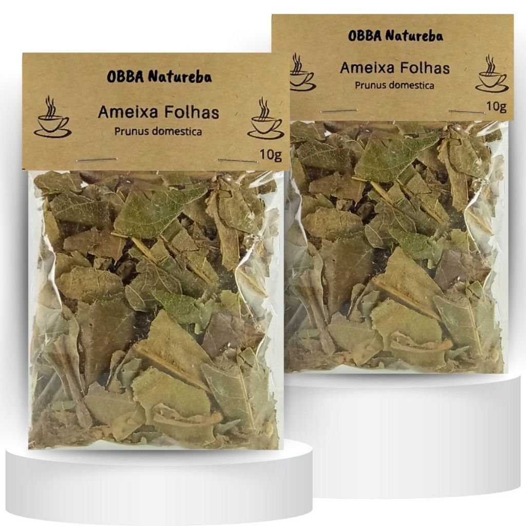 Chá de Ameixa Folhas Prunus domestica Verdadeiro Seco e Aromático – Leve 2 Pacotes