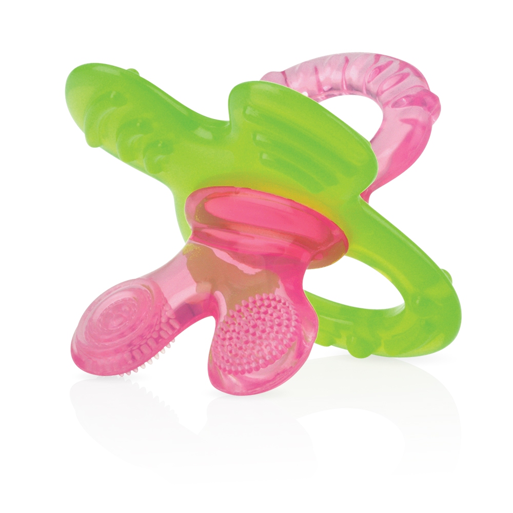 Mordedor Massageador Infantil 100% Silicone Rosa Textura Sensorial Segura e Macia