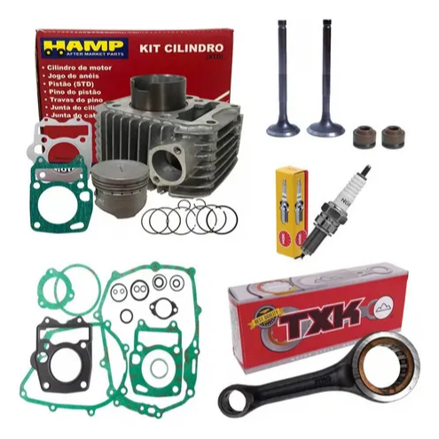 Kit Cilindro Hamp Valvulas Biela Junta Biz 125 2005 2006 2007 2008