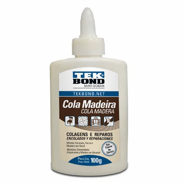 Cola Madeira Móveis Encaixes Artesanato 100g Tekbond Cor Levemente Amarelado em Oferta na Shopee