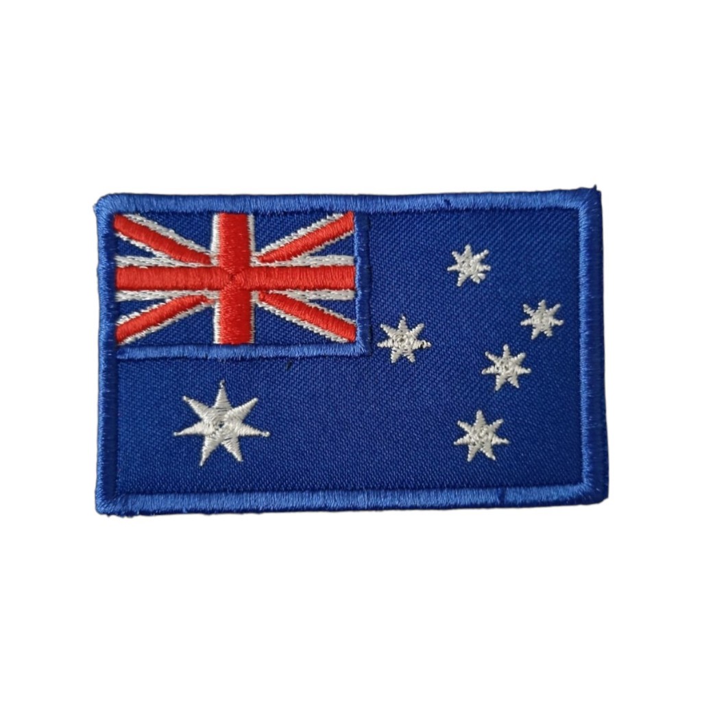 Patch Emblema Bandeira da Austrália Bordado com Velcro Airsoft Paintball - Ponto Militar