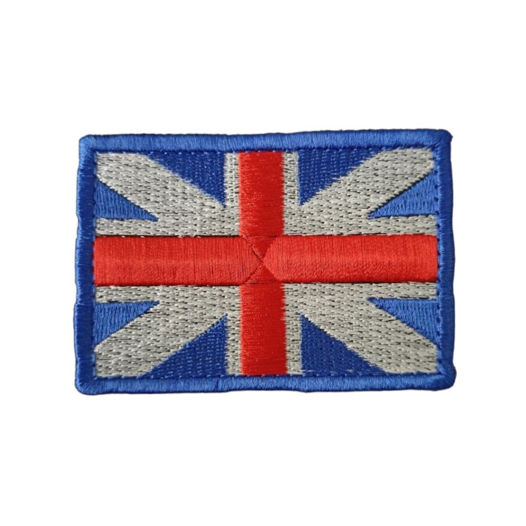 Patch Emblema Bandeira do Reino Unido Bordado com Velcro Airsoft Paintball - Ponto Militar