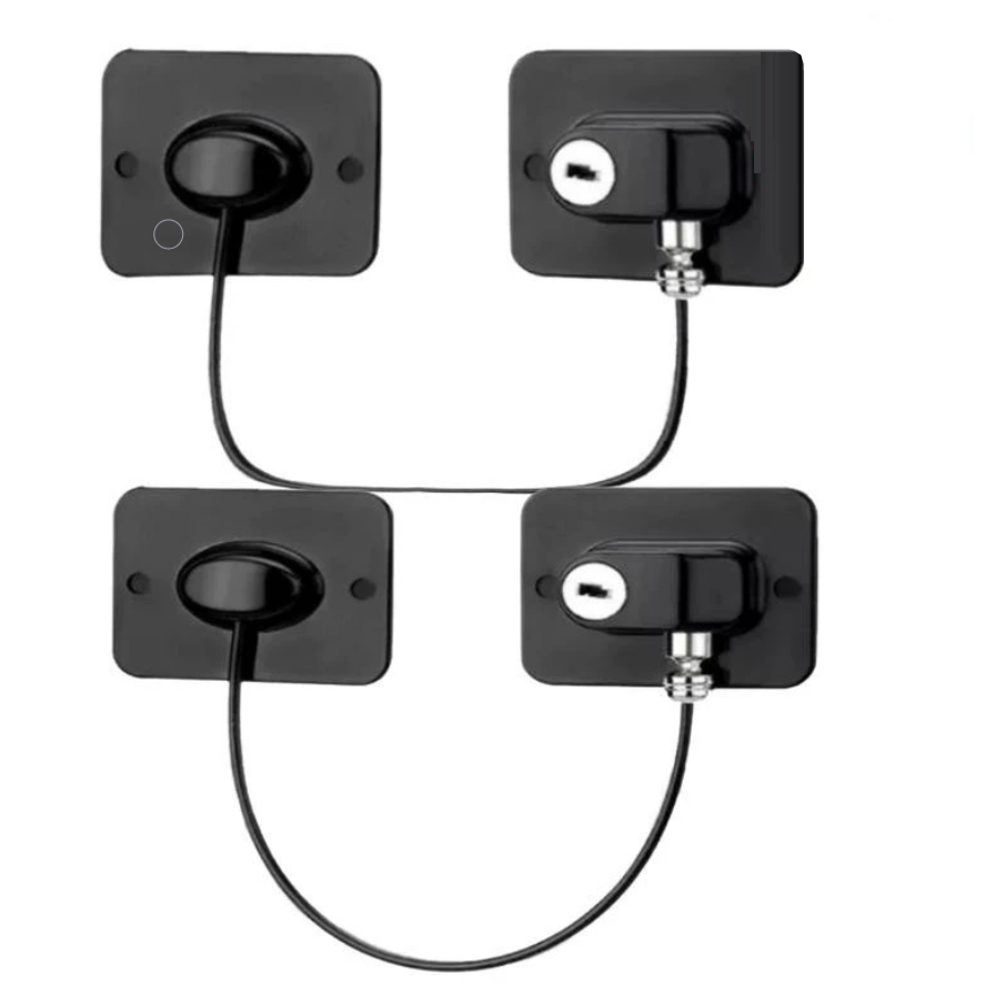 Kit Travas De Segurança Infantil Multiuso Para Armários Geladeira Freezer Porta Janela Gaveta Fácil Instalação Sem Furar