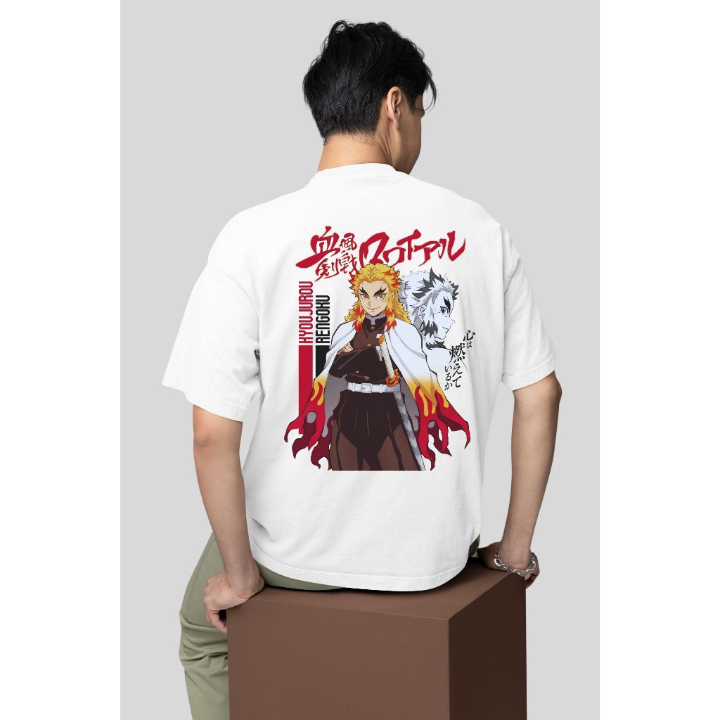 Camiseta Básica Oversized Hashira Demonio Caçador de Oni - Algodão Premium Respirável