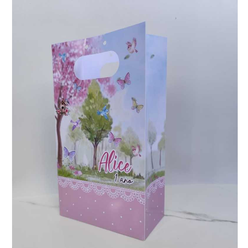 Kit Sacolinha Personalizado Jardim Encantado -Lembrancinhas de Festa Jardim encantado\Sacolinha Surpresa de Aniversario.