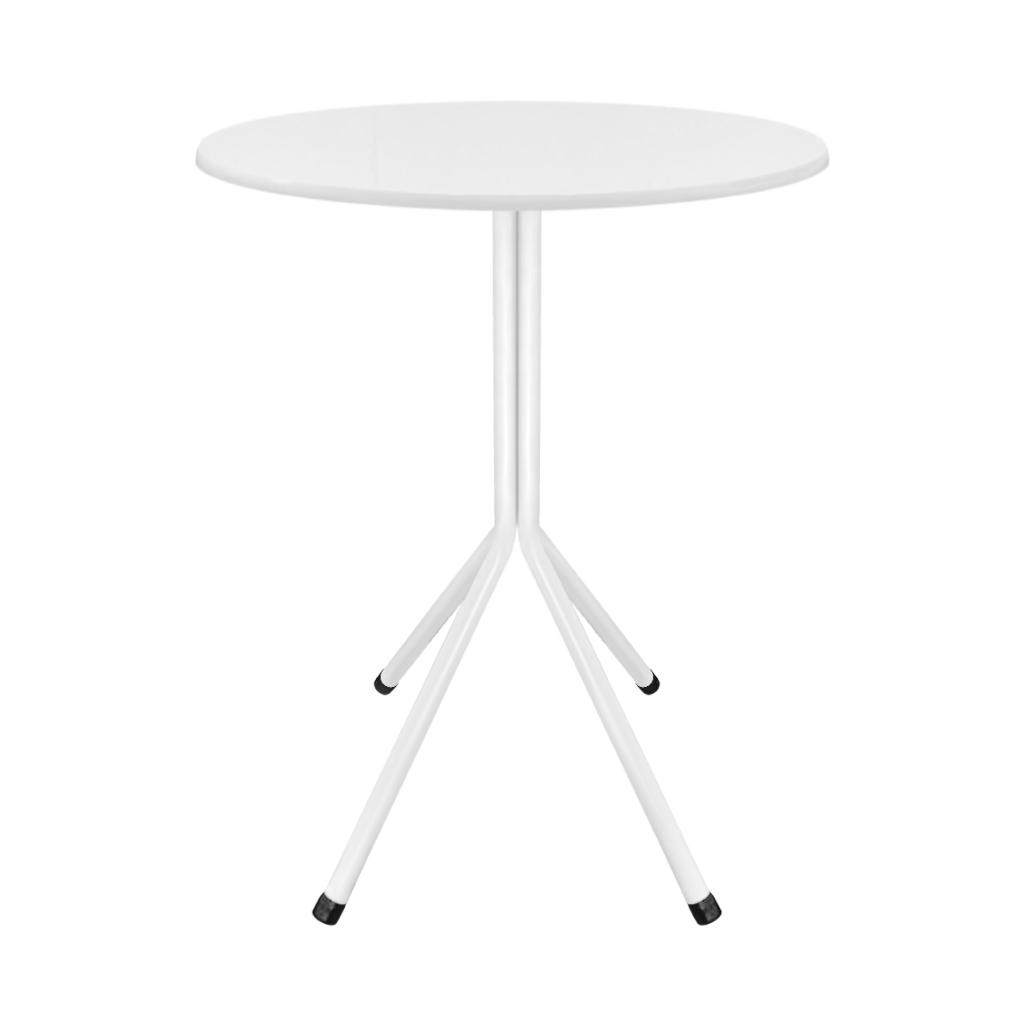 Mesa Bistro Baixa Est Branca Redonda Bar Restaurante Cozinha Area Gourmet Padarias Sorveteria em Oferta na Shopee