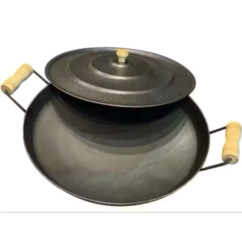 Disco Grande  Chapa de Arado  Frigideira Aço Rústico com e sem Tampa em Oferta na Shopee
