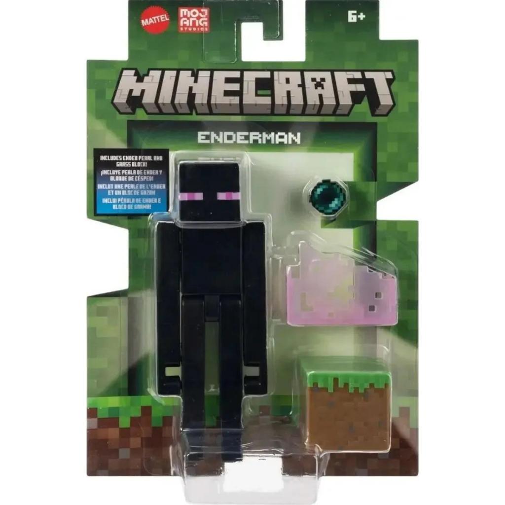 Boneco Articulado Minecraft Vanilla Enderman 12cm - Mattel Jcn37 em Oferta na Shopee