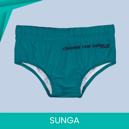 Sunga Boxer com Proteção UV Infantil Azul Change - Quimby Conforto