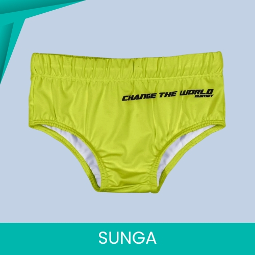 Sunga Boxer com Proteção UV Infantil Verde Change - Quimby Conforto