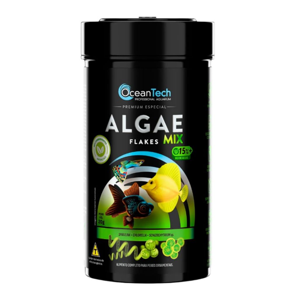 Ração Para Peixe Algae Flakes Mix 20G  OCEAN TECH