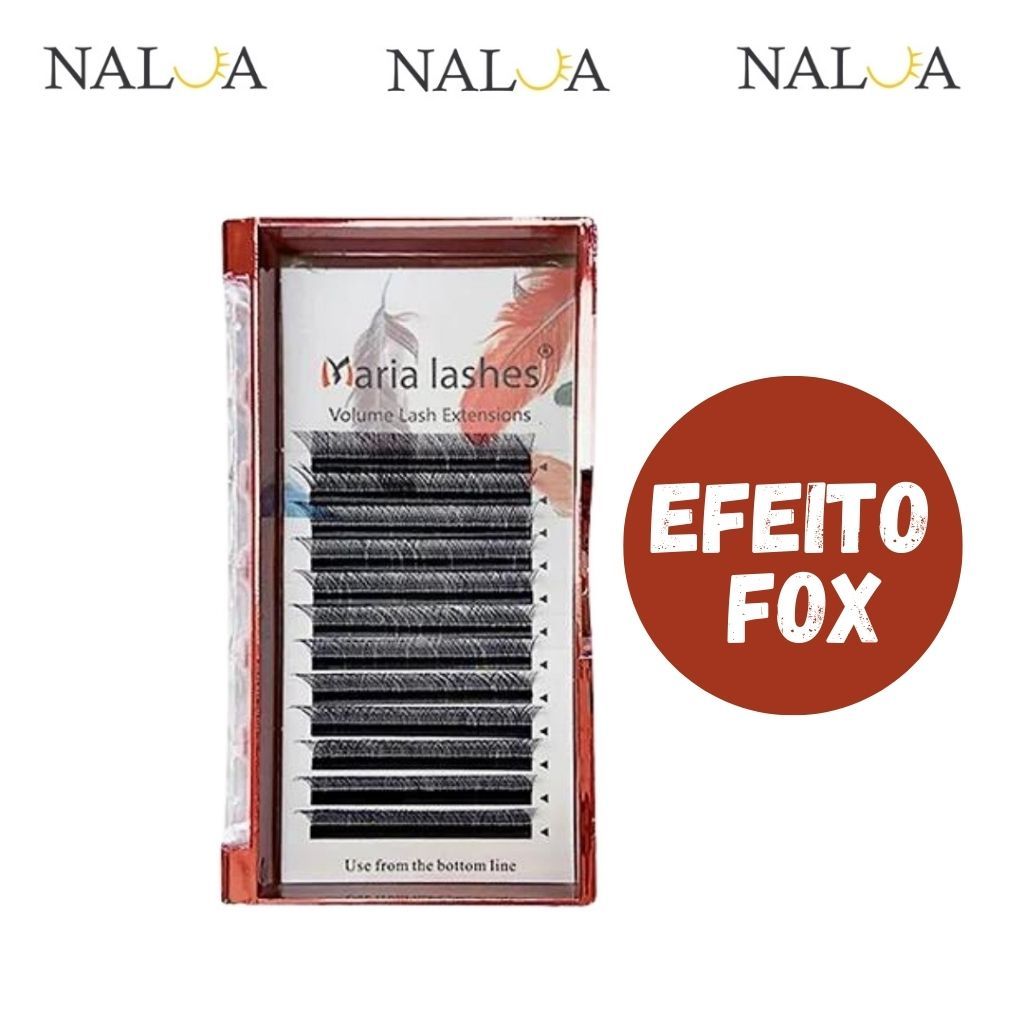 Maria Lashes/Sasha 4D 5D curvatura M FOX cílios em Oferta na Shopee