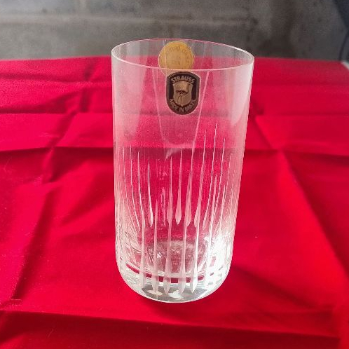 Jogo 6 Copos De Cristal Lapidado Água Strauss 235ml Antigo