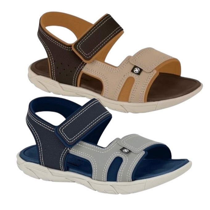 Sandália Papete Molekinho Velcro Infantil Menino Confort