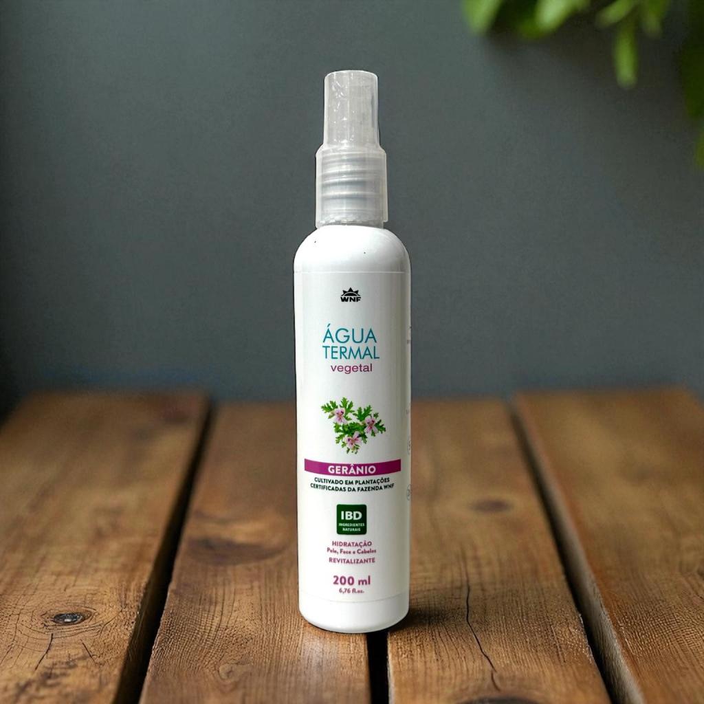Água Termal Vegetal Gerânio 200ml Skin Care Natural WNF em Oferta na Shopee