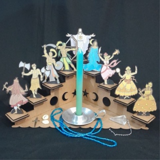 Altar de Umbanda com orixás Coloridos (Decoração e Artesanato) em Oferta na Shopee