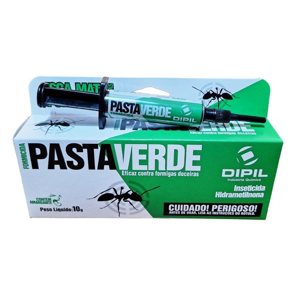 Pasta Verde Gel Formicida Isca Para Formiga 10g Dipil