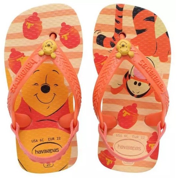 Havaianas Baby Disney Classic Bebê Elástico Mickey Minnie Sandália de Dedo Infantil Chinelo Menina