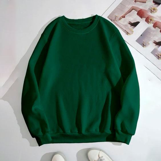 Moletom Feminino Gola Redonda Moletom liso Casaco Liso Sem estampa Moletom Feminino barato