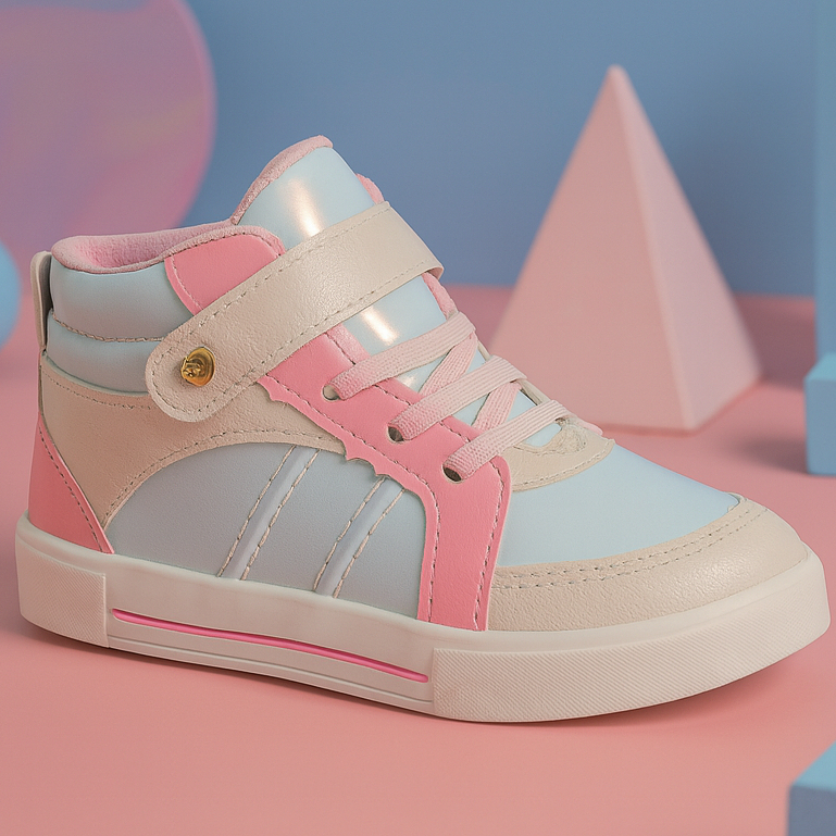 Tênis Infantil Menina Cano Alto Leve Pinokio Furta-cor Escola Passeio Criança Promoção Confortável em Oferta na Shopee