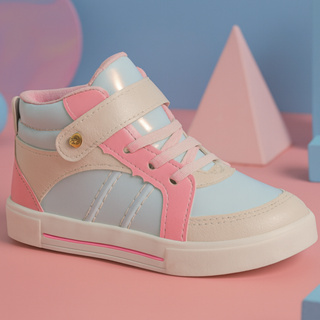 Tênis Infantil Menina Cano Alto Leve Pinokio Furta-cor Escola Passeio Criança Promoção Confortável em Oferta na Shopee