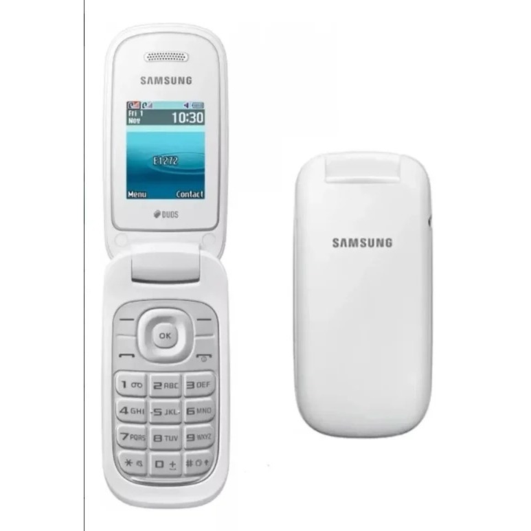 Celular Samsung Flip 4g Teclado Grande Celular Simples Idosos G Gt-e1272 Branco 4g