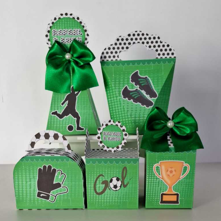 PEGUE E MONTE - KIT FESTA CAIXINHA PERSONALIZADAS LEMBRANCINHA FUTEBOL