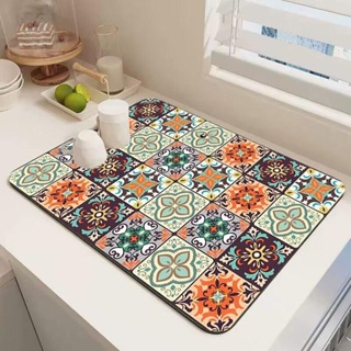 Esteira Tapete De Pia  Anti-Respingos De Secagem Rápida Super Absorvente Placemat Para Cozinha e Mais lugares em Oferta na Shopee