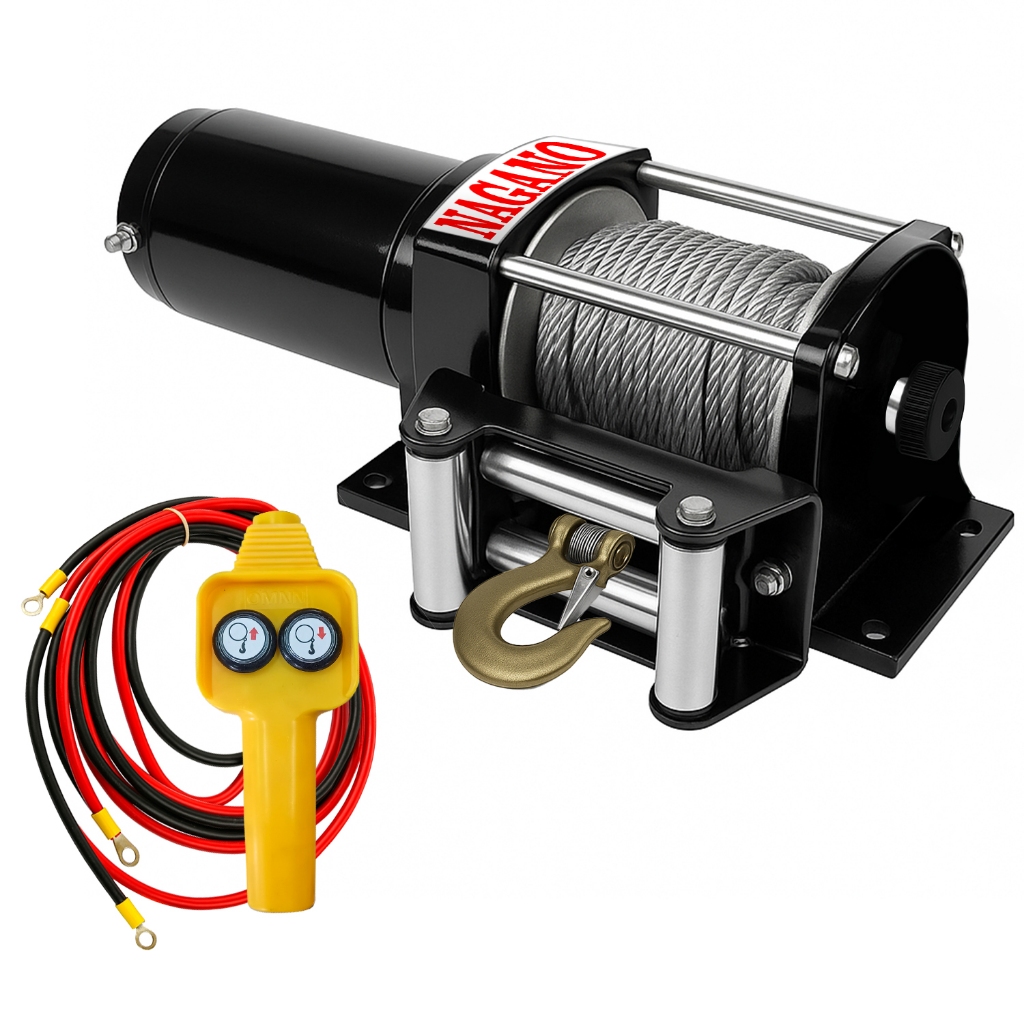 Guincho Elétrico 3000LB 1361 KG 12v para Quadriciclo Jipe Troller