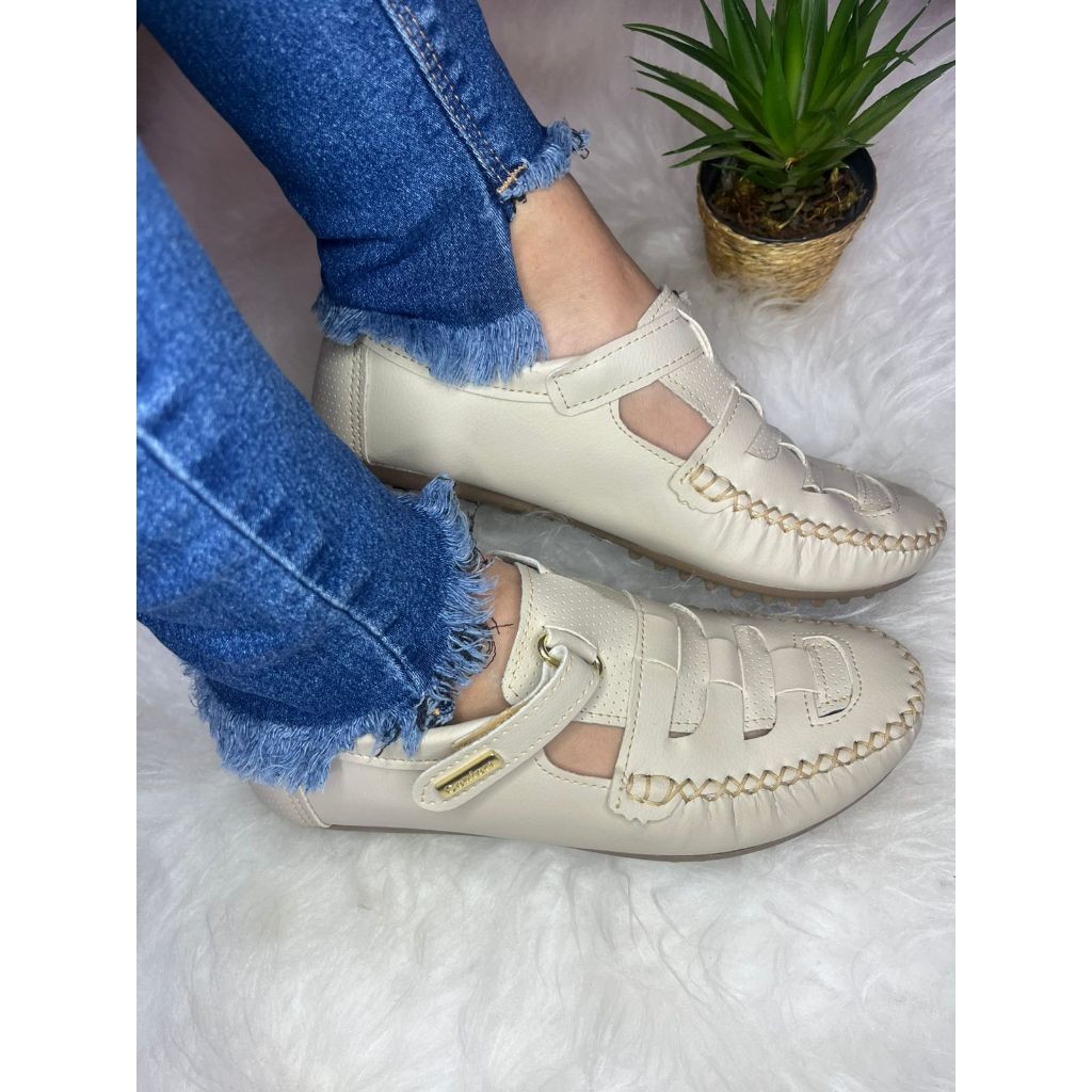 Mocassim feminino gladiador casual