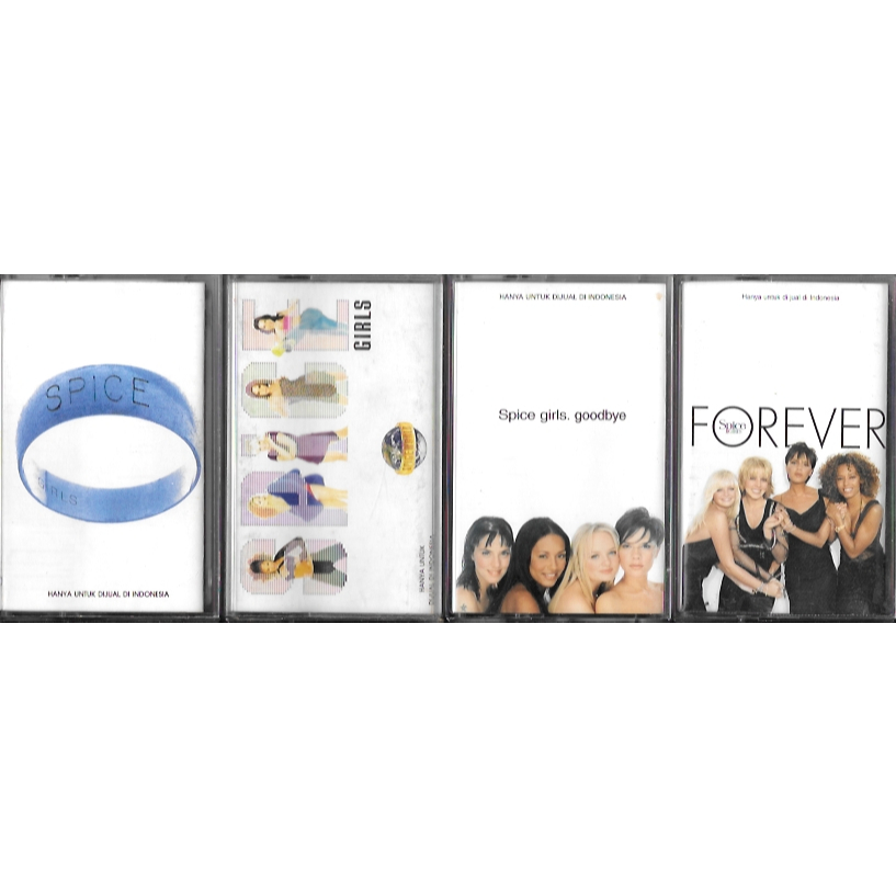 Kit de fita cassete (K7) Spice Girls — Spice; Spice World; Goodbye; Forever (importadas) originais
