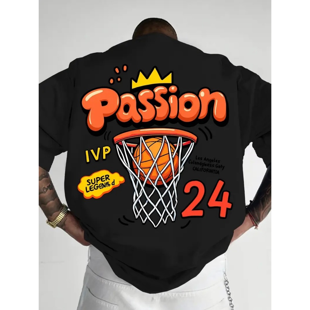 Camiseta Básica Unissex Estampada Basquete Passion Confortável Promoção Envio Rápido