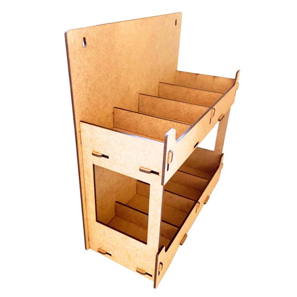 Kit 4 expositor GG 28x29 cm mdf cru porta doce palha palheiro bombom balcão bar loja distribuidora