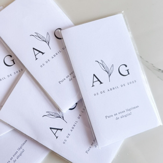 Lágrimas de alegria para casamento - lenços com arte personalizada - Iniciais e Data em Oferta na Shopee