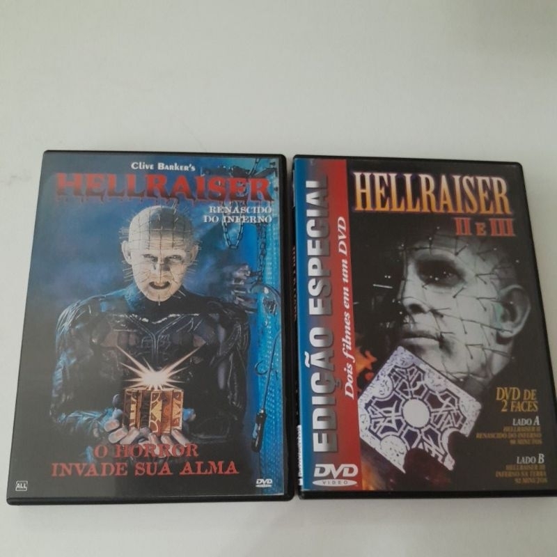 DVD Hellraiser Renascido Do Inferno + Hellraiser II/ III - Original