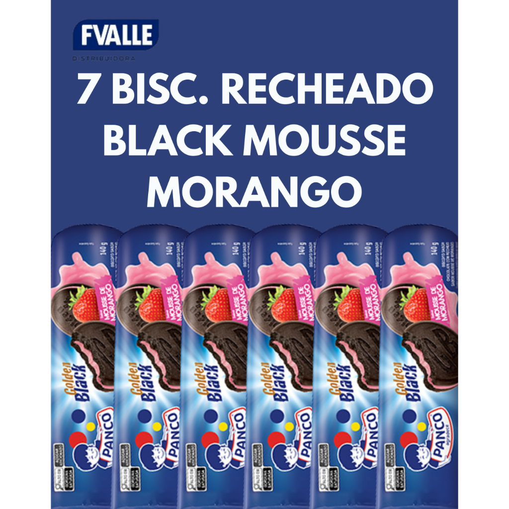 7 BISC. RECHEADO BLACK MOUSSE MORANGO