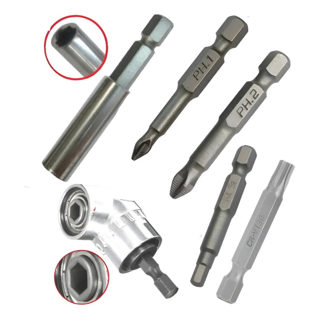 Pontas Bits Parafusadeiras Ph1 Ph2 Allen Torx Adaptadores