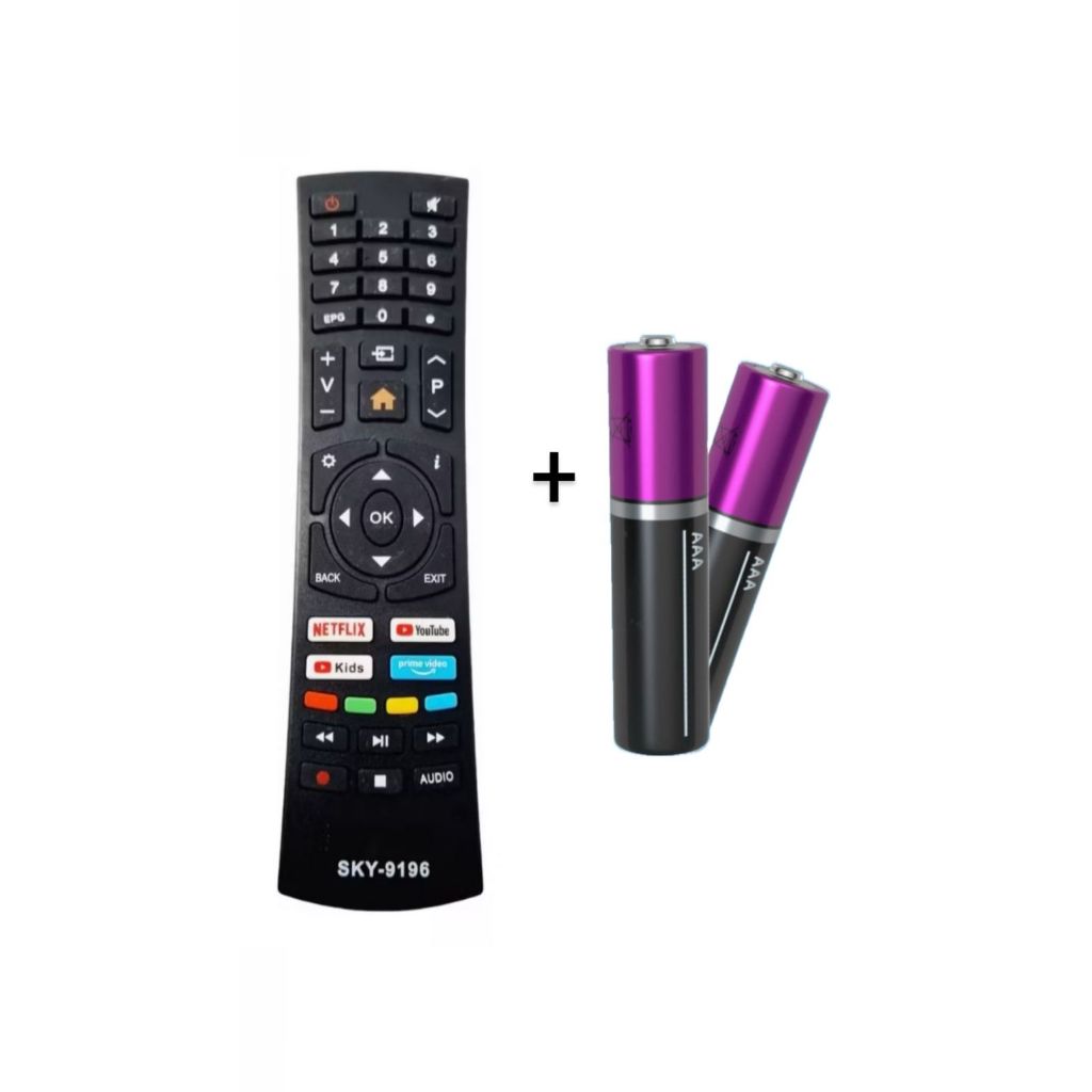 Controle Remoto Para Tv Multilaser Led Smart 4k Tl032 Tl027 LE-7278 + pilhas