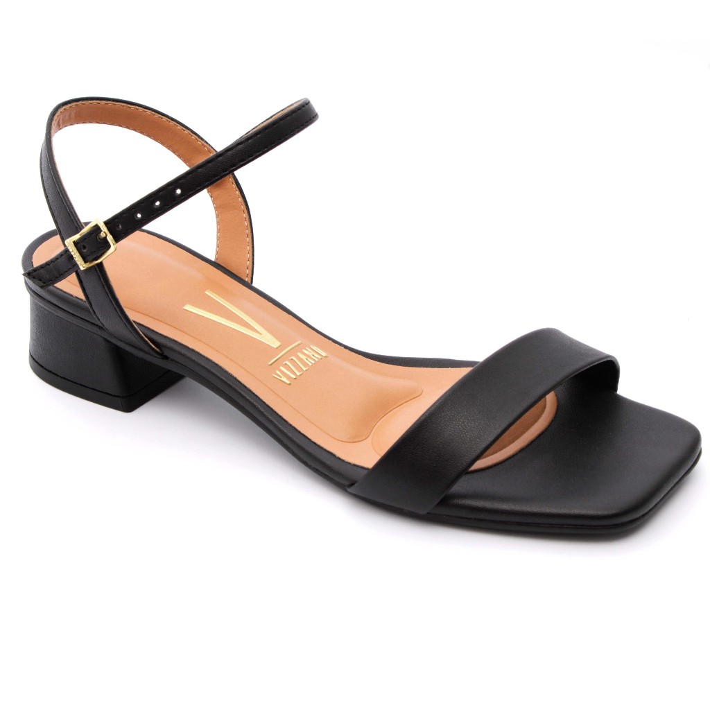 Sandália Feminina Vizzano Salto Baixo Grosso Fivela Original 6454.111 Preto em Oferta na Shopee