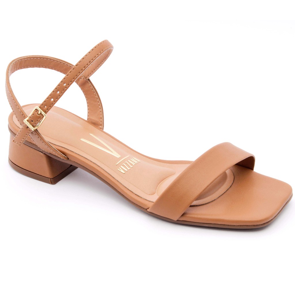 Sandália Feminina Vizzano Salto Baixo Grosso Fivela Original 6454.111 Caramelo em Oferta na Shopee