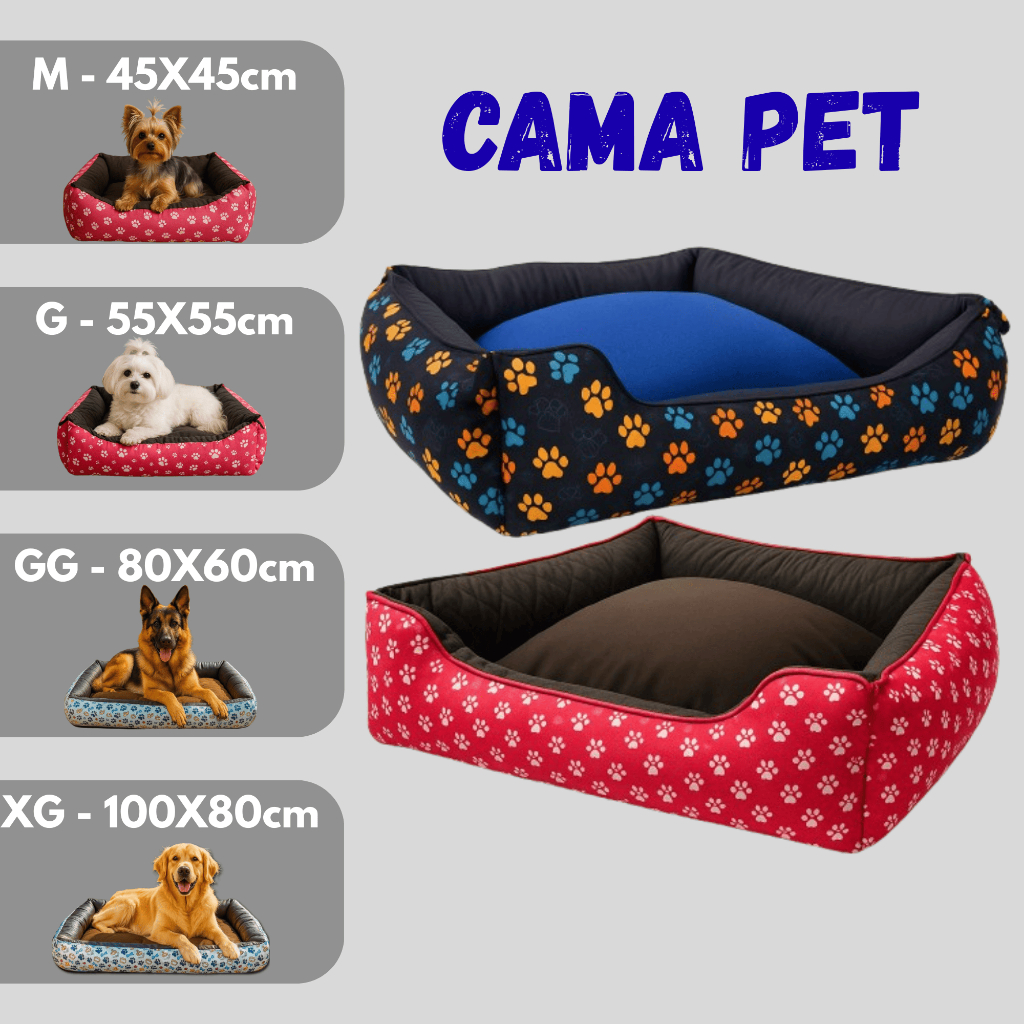 Cama Para Cachorro Casinha Caminha Pet Grande Colchonete Impermeável em Oferta na Shopee