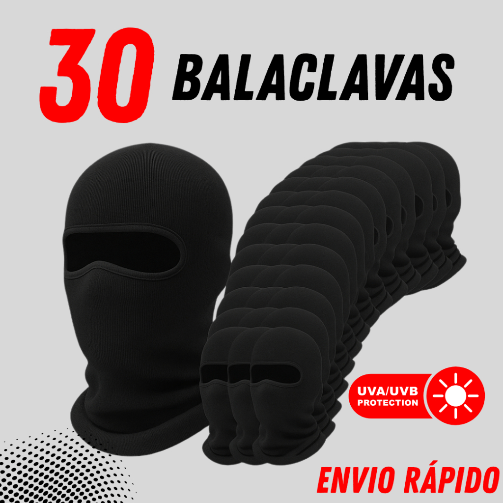 30 Touca Ninja Balaclava Motoqueiros Militar Tatica Frio Máscara proteção solar raios UV 50+ térmica
