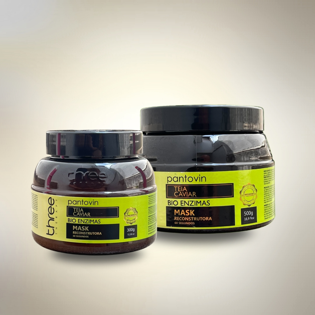 Máscara Teia de Caviar Pantovin Mask Reconstrutora Three Therapy Hidratação em 60 Segundos