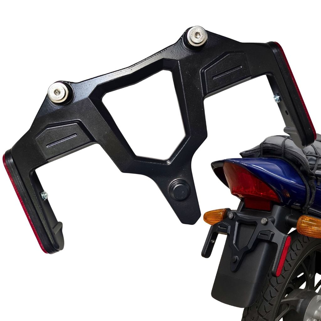 Suporte Placa Olho de Gato Universal Modelo Tiger 900 Moto Fazer Titan Fan Start Cb300f