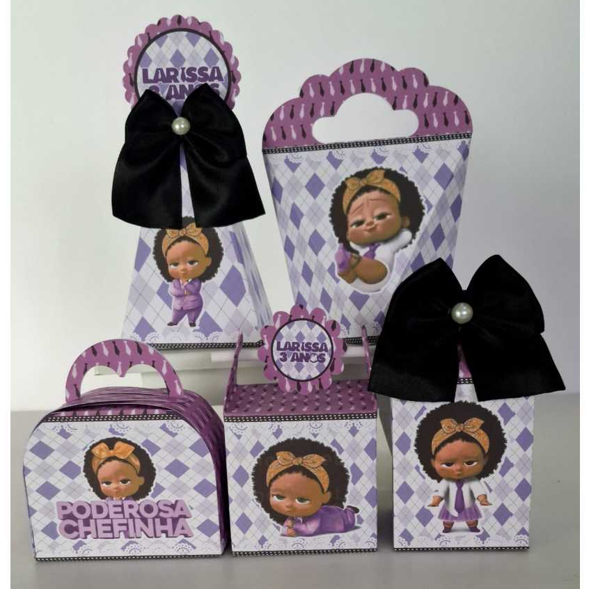 PEGUE E MONTE - KIT FESTA CAIXINHA PERSONALIZADAS LEMBRANCINHA PODEROSA CHEFINHA LILÁS