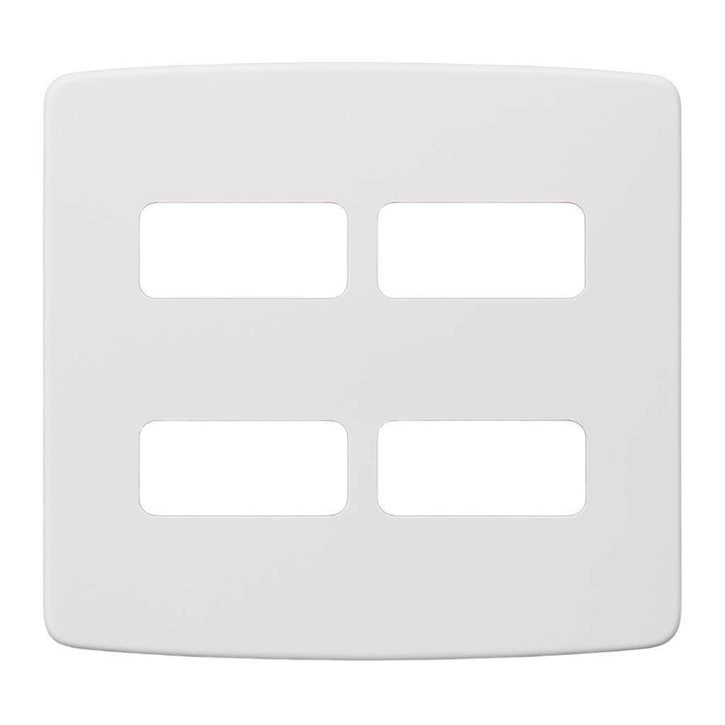 Placa Acabamento 4x4 Branco De 4 Postos Separados Composé WEG