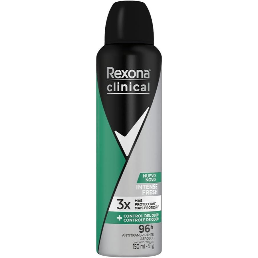 Desodorante Antitranspirante Rexona Clinical Aerossol Intense Fresh 96h Com 150ml