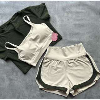 Conjunto Short Duplo Fitness Feminino Cropped Top Poliamida Linha Luxo Zero Transparência em Oferta na Shopee