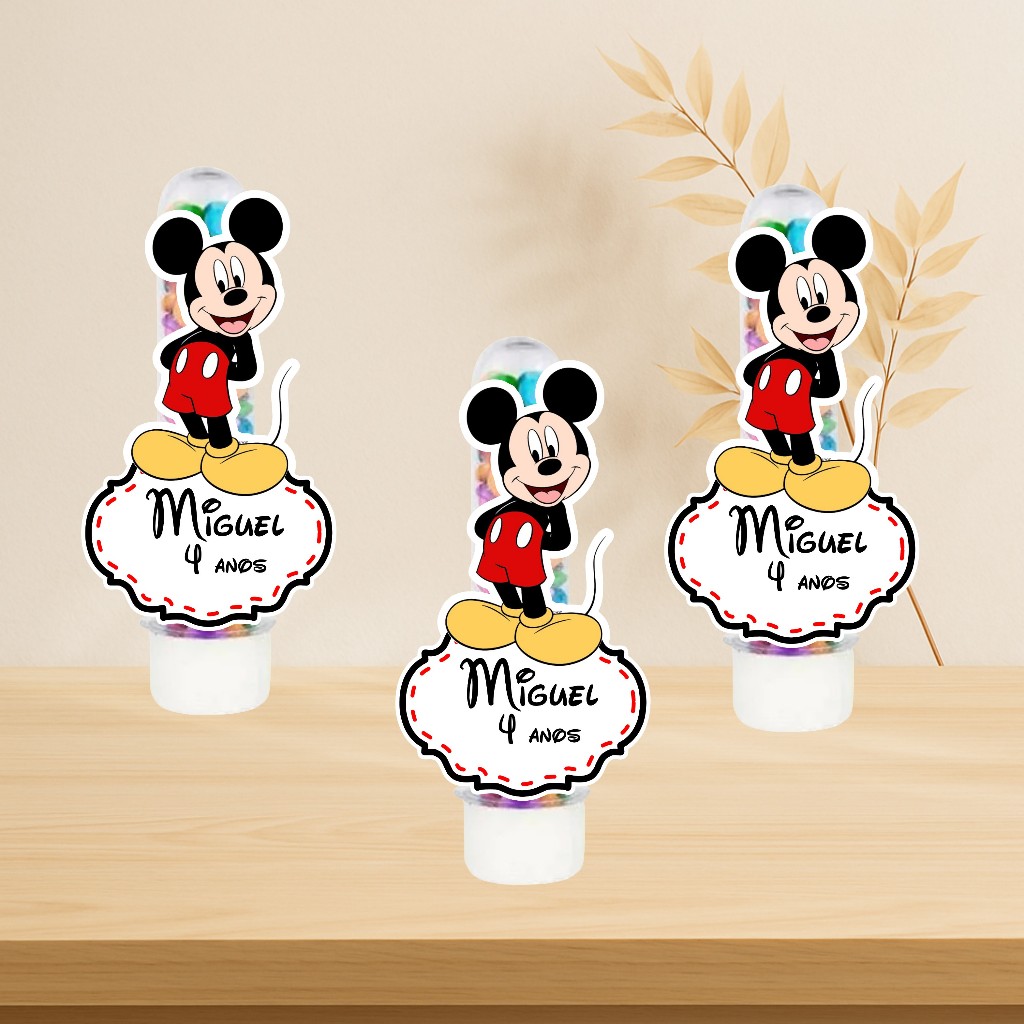 Aplique Personalizado Mickey | Lembrancinha | Tubete Personalizado | Aplique Tubete